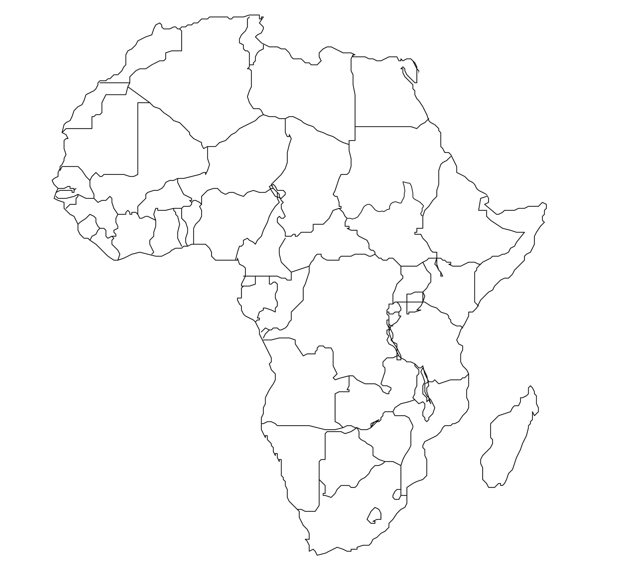 Africa destination map