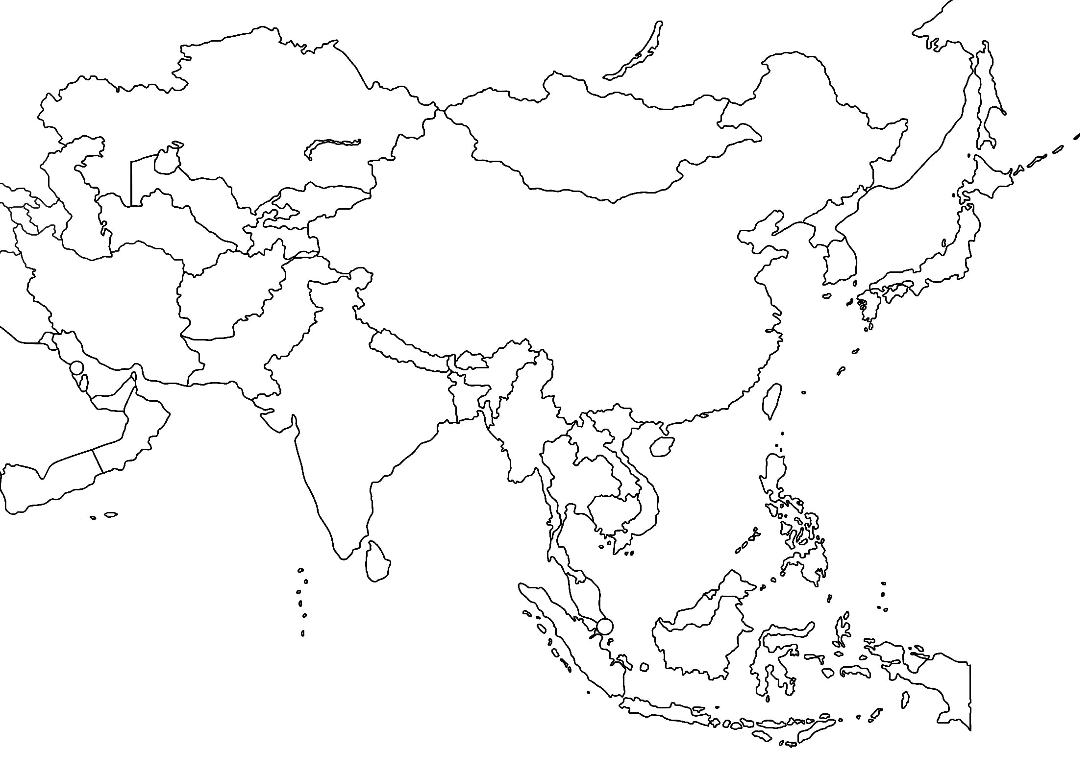 Asia destination map