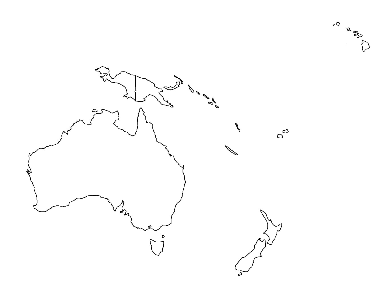 Oceania destination map